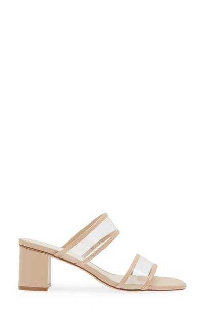 Shop Koko + Palenki Ghost Slide Sandal In Beige Leather