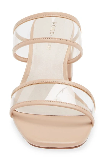 Shop Koko + Palenki Ghost Slide Sandal In Beige Leather