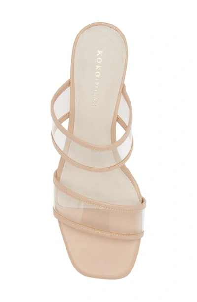 Shop Koko + Palenki Ghost Slide Sandal In Beige Leather