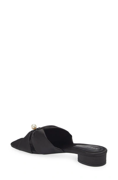 Shop Koko + Palenki Tara Slide Sandal In Black Satin