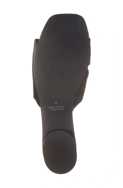 Koko + Palenki Tara Slide Sandal In Black Satin