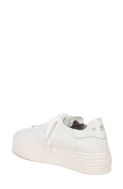 Shop Sam Edelman Pippy Platform Sneaker In White/ White Leather