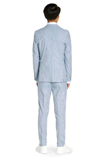 Shop Opposuits Kids' Seersucker Two-piece Suit In Blue