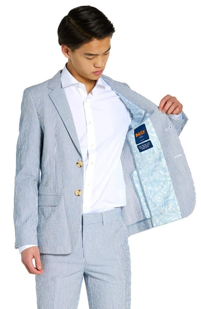 Shop Opposuits Kids' Seersucker Two-piece Suit In Blue