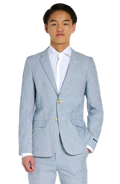 Shop Opposuits Kids' Seersucker Two-piece Suit In Blue