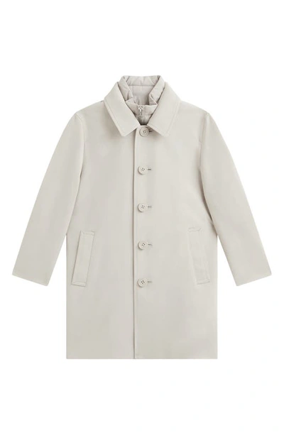 Shop Reiss Kids' Perrin Jacket With Quilted Bib In Stone