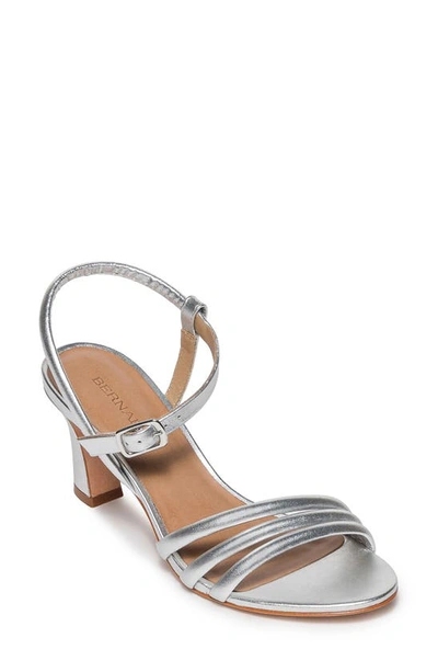 Shop Bernardo Footwear Noor Ankle Strap Sandal In Silver