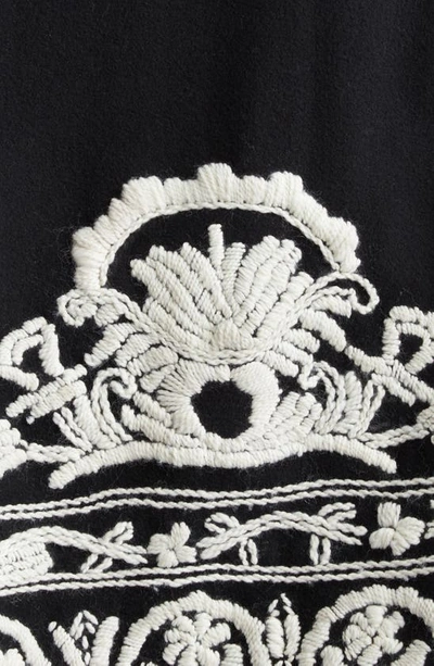 Shop Bode Estate Embroidered Wool Jacket In Ecru