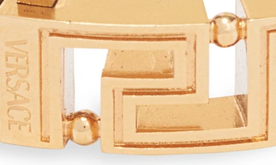 Shop Versace Greca Chain Bracelet In  Gold