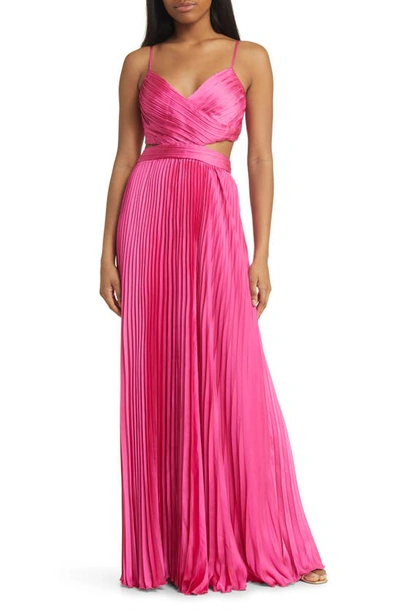 Shop Lulus Got The Glam Pleated Gown In Pink