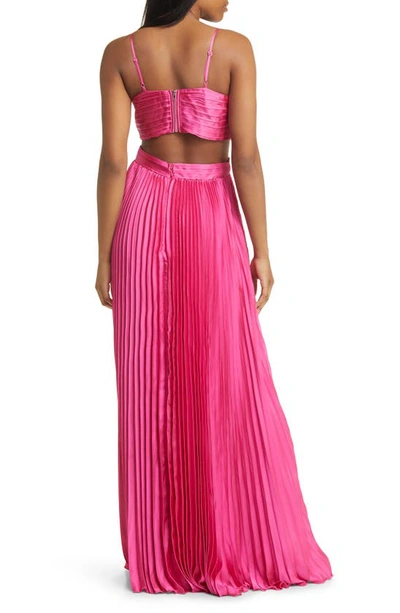 Lulus Got The Glam Pleated Gown In Pink