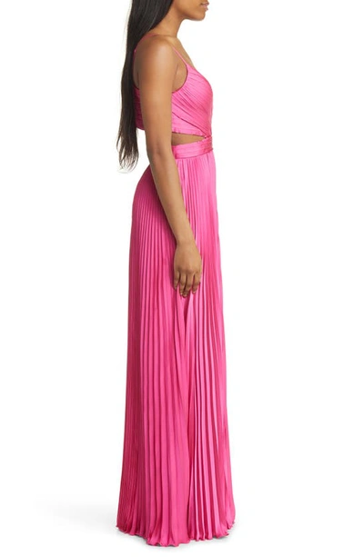 Lulus Got The Glam Pleated Gown In Pink