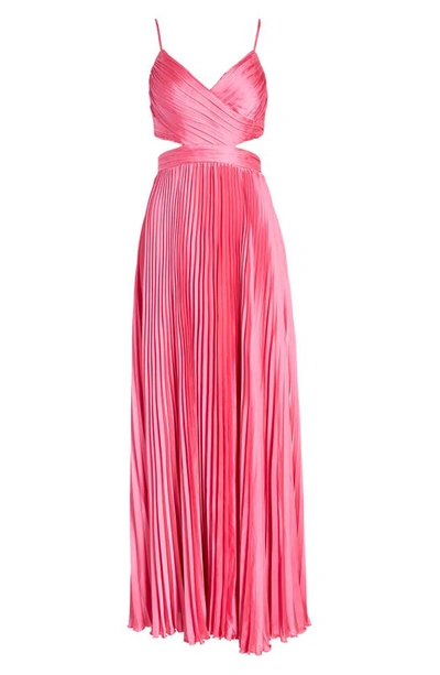 Lulus Got The Glam Pleated Gown In Pink
