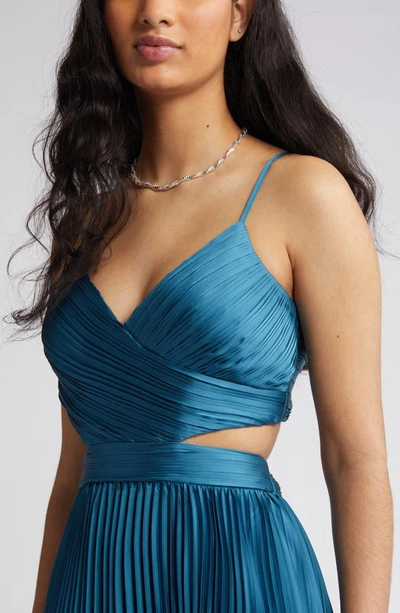 Shop Lulus Got The Glam Pleated Gown In Teal