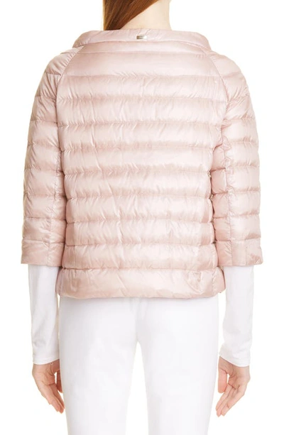 Shop Herno Elsa Iconico Ultralight Water Repellent Down Puffer Jacket In 4011 Pale Pink