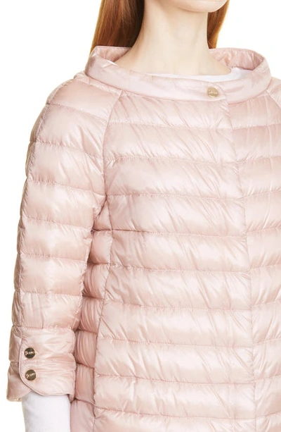 Herno Elsa Iconico Ultralight Water Repellent Down Puffer Jacket In 4011 Pale Pink