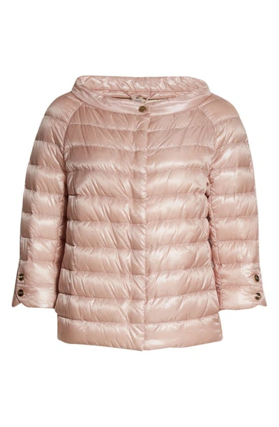 Shop Herno Elsa Iconico Ultralight Water Repellent Down Puffer Jacket In 4011 Pale Pink