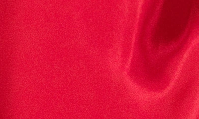 Betsy & Adam Halter Charmeuse Gown In Red