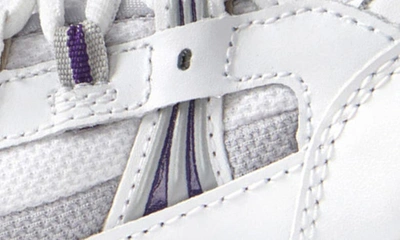 Shop Vionic Walker Sneaker In White Purple Leather