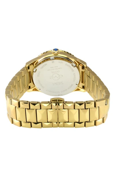 Shop Gv2 Siena Swiss Quartz Diamond Embellished Bracelet Watch In Gold