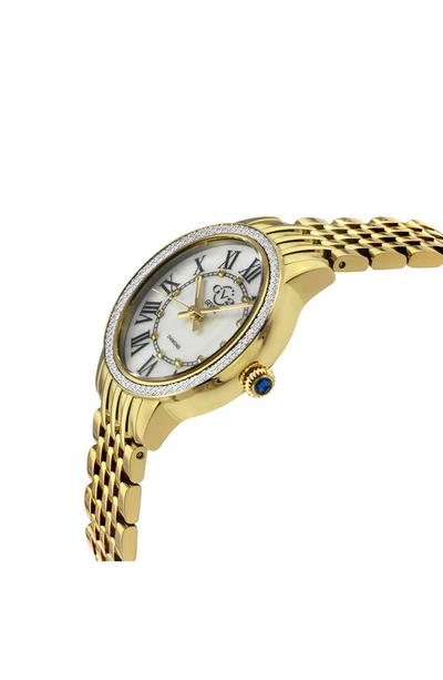 Shop Gv2 Astor Iii Diamond Swiss Bracelet Watch, 34mm In Gold