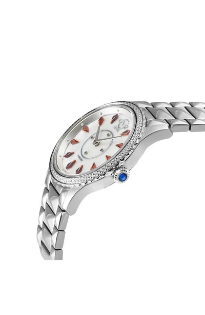 Gv2 Siena Swiss Quartz Diamond Embellished Bracelet Watch In Silver