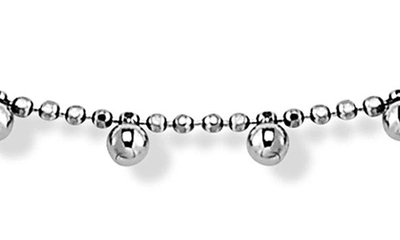 Samuel B. Sterling Silver Satellite Station Ball Chain Necklace In Silver
