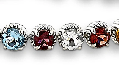 Samuel B. Multi Stone Tennis Bracelet In Rainbow Multi