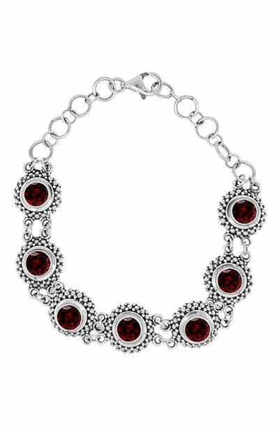 Shop Samuel B. Round Stone Station Bracelet In Red