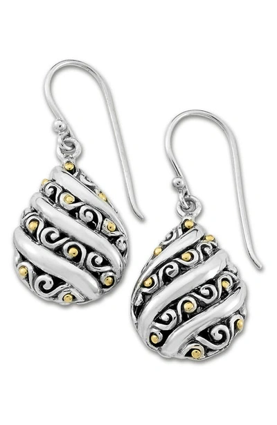 Samuel B. Balinese Drop Earrings In Silver And Gold