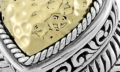 Samuel B. Hammered Heart Ring In Silver/ Gold - Heart