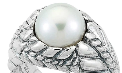 Samuel B. Round Freshwater Pearl Ring In White