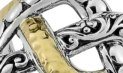 Samuel B. Interlock Design Ring In Silver And Gold