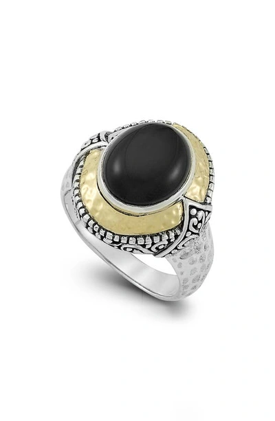 Shop Samuel B. Oval Onyx Ring In Black