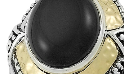 Samuel B. Oval Onyx Ring In Black