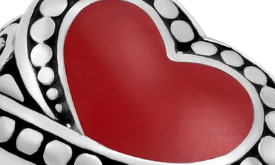 Samuel B. Heart Ring In Red