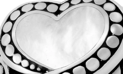 Samuel B. Heart Ring In Silver/ White