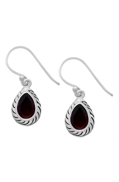 Shop Samuel B. Pear Cut Drop Earrings In Red