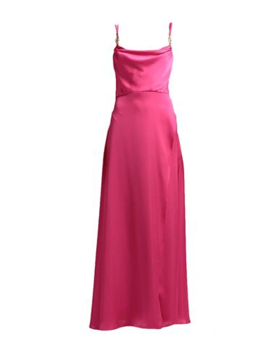 Shop Simona Corsellini Woman Maxi Dress Fuchsia Size 4 Polyester In Pink