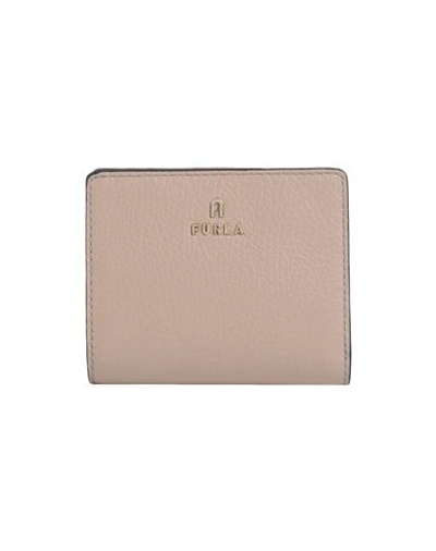 Shop Furla Camelia S Compact Wallet Woman Wallet Light Brown Size - Leather In Beige