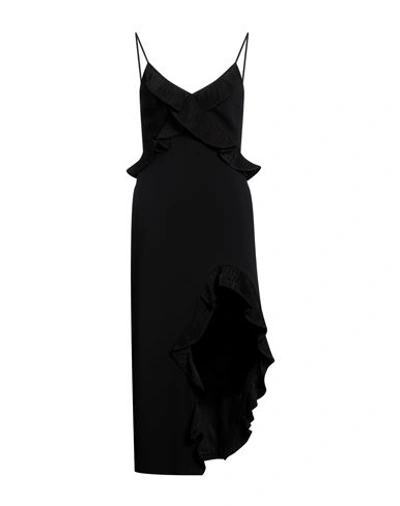 Shop David Koma Woman Mini Dress Black Size 4 Acetate, Viscose, Elastane, Polyamide