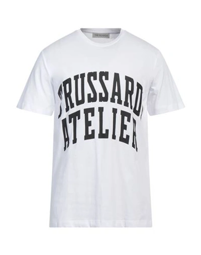 Shop Trussardi Man T-shirt White Size 3xl Cotton
