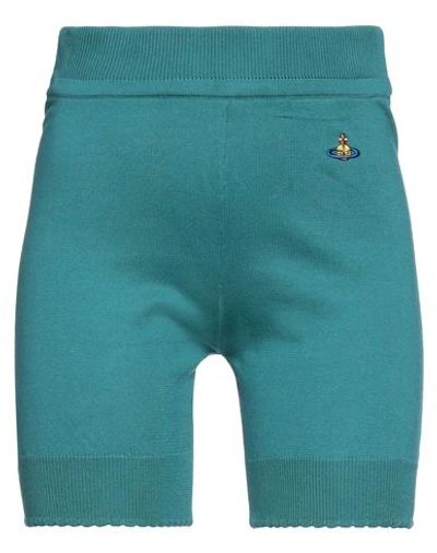 Shop Vivienne Westwood Woman Shorts & Bermuda Shorts Pastel Blue Size M Cotton