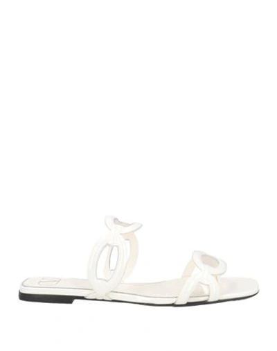 Shop Valentino Garavani Woman Sandals White Size 8 Soft Leather, Plastic