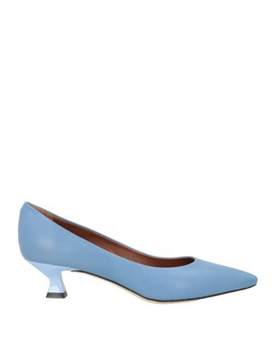 Shop Evaluna Woman Pumps Pastel Blue Size 6.5 Soft Leather
