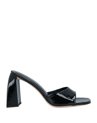 Shop By Far Woman Sandals Black Size 11 Leather