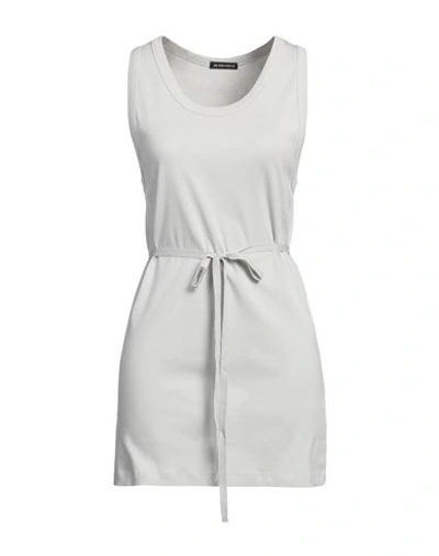 Shop Ann Demeulemeester Woman Mini Dress Light Grey Size S Cotton