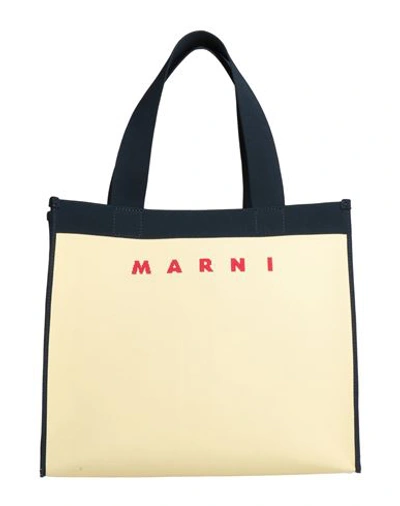 Shop Marni Woman Handbag Light Yellow Size - Polyester, Cotton, Polyurethane, Brass, Steel