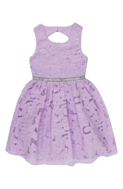 Shop Speechless Kids' Lace Sleeveless Dress In Lavendar
