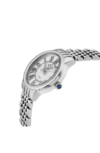 Shop Gv2 Astor Iii Diamond Swiss Bracelet Watch, 34mm In Silver